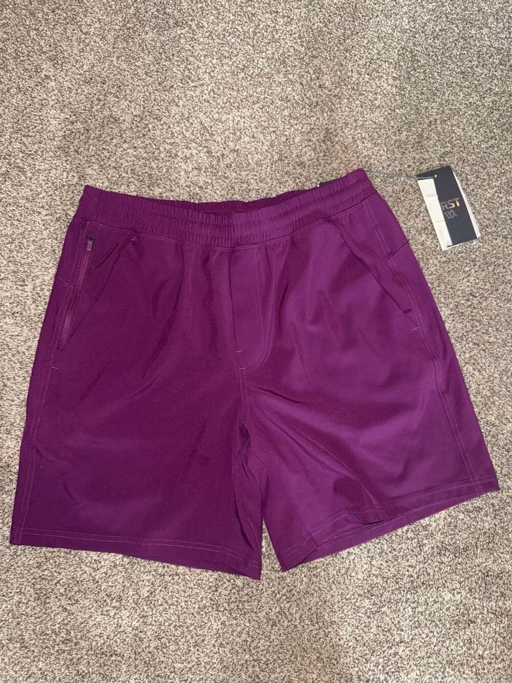 VRST Men's All-In Lined Training Shorts in Black Cherry